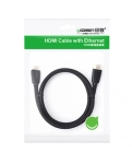 Кабель HDMI Ugreen HD118 HDMI to HDMI, 1.5 m, v2.0 UltraHD 4K-3D Braided Black 40409