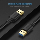 Кабель цифровий Ugreen US128 USB-A 3.0 - USB-A 3.0, 3 m Black 90576 Кабель цифровий Ugreen US128 USB-A 3.0 - USB-A 3.0, 3 m Black 90576