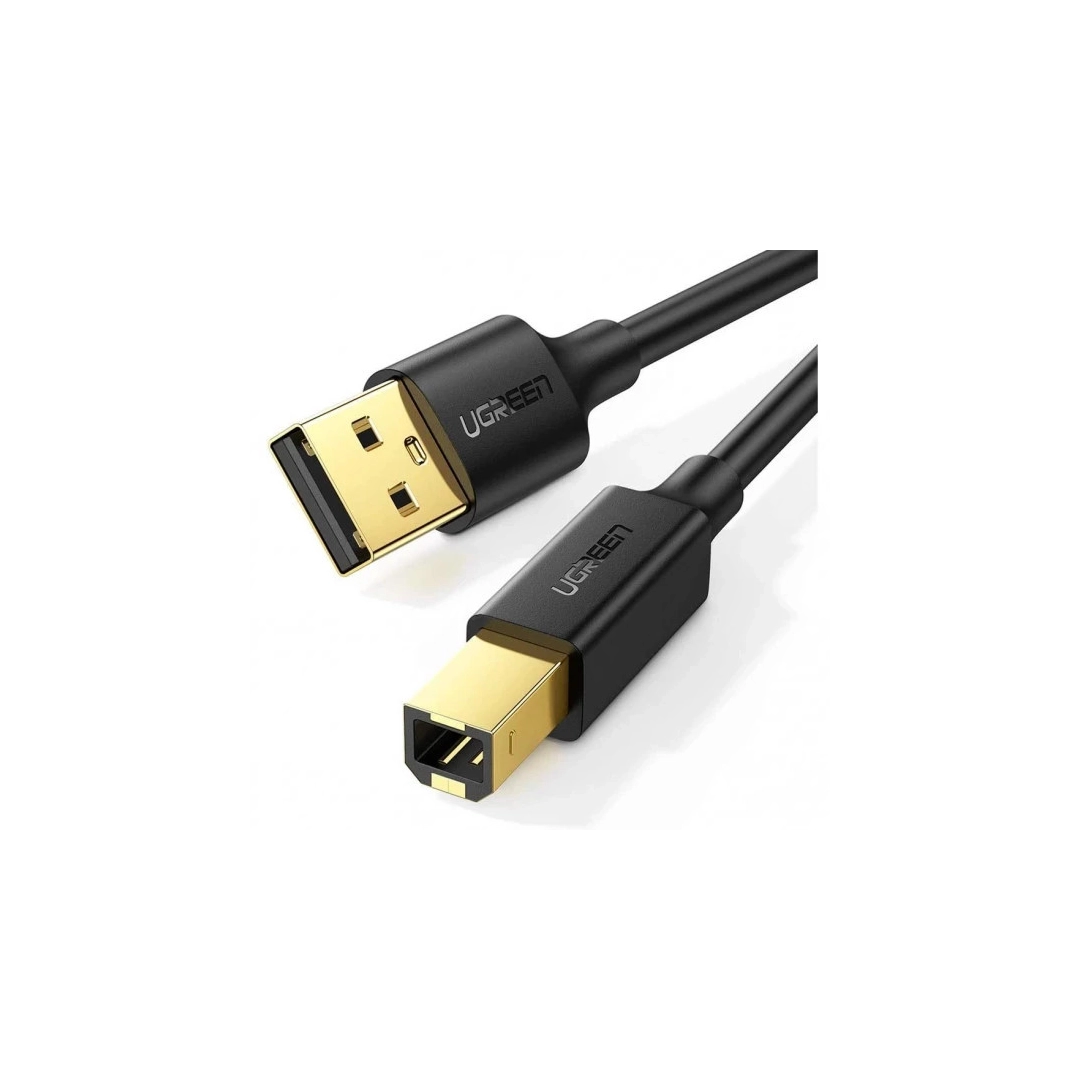 Кабель цифровий Ugreen US135 USB-A 2.0 - USB-B 2.0 Cable, 1 m Black 20846