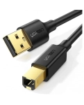 Кабель цифровий Ugreen US135 USB-A 2.0 - USB-B 2.0 Cable, 1 m Black 20846