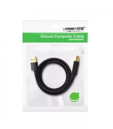 Кабель цифровий Ugreen US135 USB-A 2.0 - USB-B 2.0 Cable, 1 m Black 20846