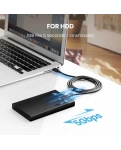 Charging cable Ugreen US184 USB-A 3.0 - USB Type-C, 3A, QC3.0, 1.5 m Black 20883