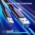 Зарядний кабель Ugreen US184 USB-A 3.0 - USB Type-C, 3A, QC3.0, 1.5 m Black 20883 Зарядний кабель Ugreen US184 USB-A 3.0 - USB Type-C, 3A, QC3.0, 1.5 m Black 20883