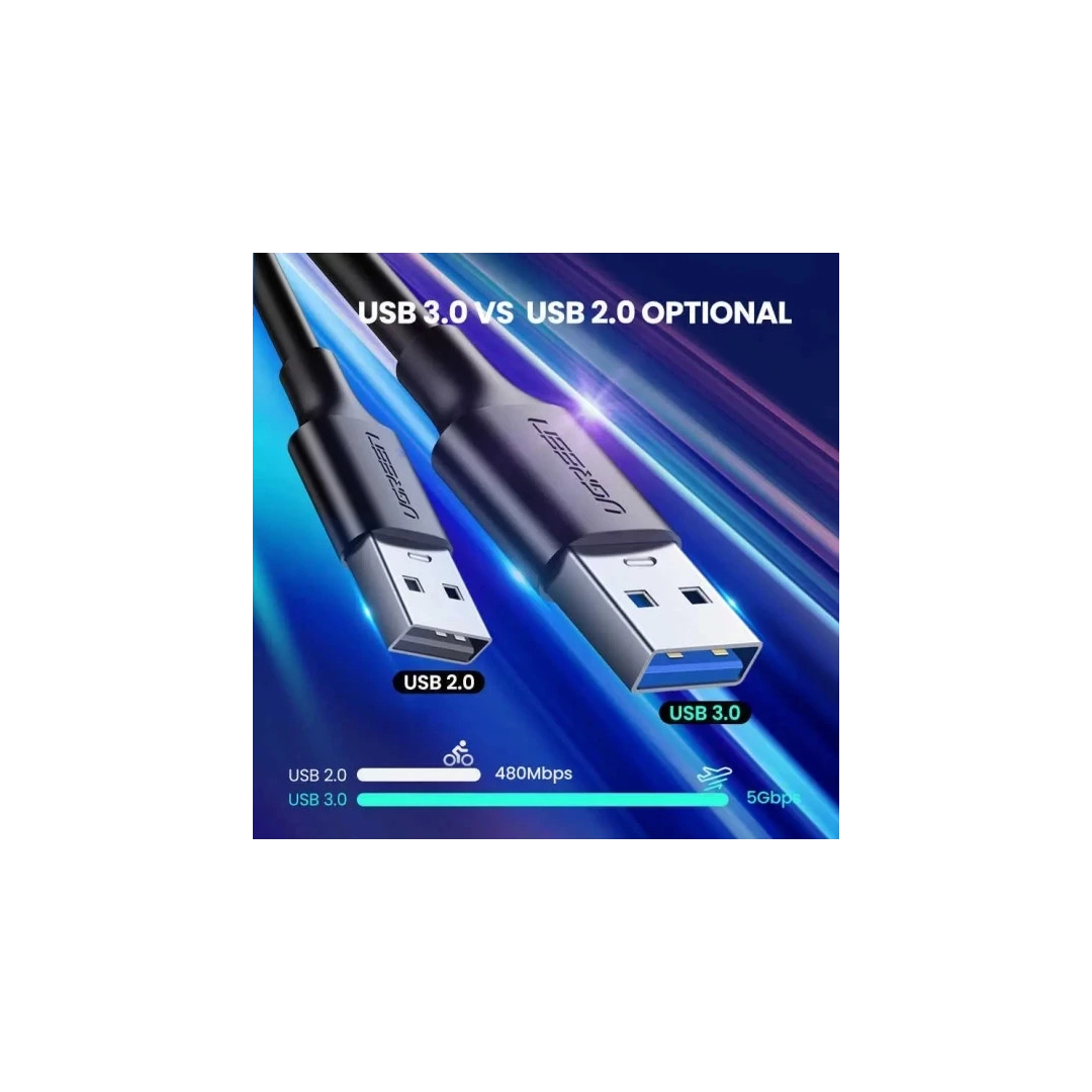 Зарядний кабель Ugreen US184 USB-A 3.0 - USB Type-C, 3A, QC3.0, 1.5 m Black 20883 Зарядний кабель Ugreen US184 USB-A 3.0 - USB Type-C, 3A, QC3.0, 1.5 m Black 20883