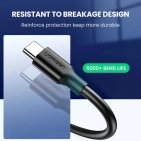 Зарядний кабель Ugreen US184 USB-A 3.0 - USB Type-C, 3A, QC3.0, 1.5 m Black 20883 Зарядний кабель Ugreen US184 USB-A 3.0 - USB Type-C, 3A, QC3.0, 1.5 m Black 20883