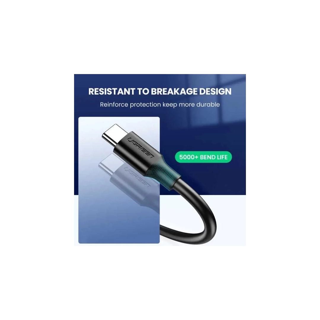 Зарядний кабель Ugreen US184 USB-A 3.0 - USB Type-C, 3A, QC3.0, 1.5 m Black 20883 Зарядний кабель Ugreen US184 USB-A 3.0 - USB Type-C, 3A, QC3.0, 1.5 m Black 20883