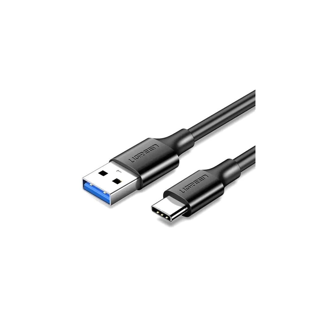 Зарядний кабель Ugreen US184 USB-A 3.0 - USB Type-C, 3A, QC3.0, 1.5 m Black 20883