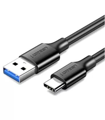 Зарядний кабель Ugreen US184 USB-A 3.0 - USB Type-C, 3A, QC3.0, 1.5 m Black 20883