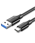 Зарядний кабель Ugreen US184 USB-A 3.0 - USB Type-C, 3A, QC3.0, 1.5 m Black 20883