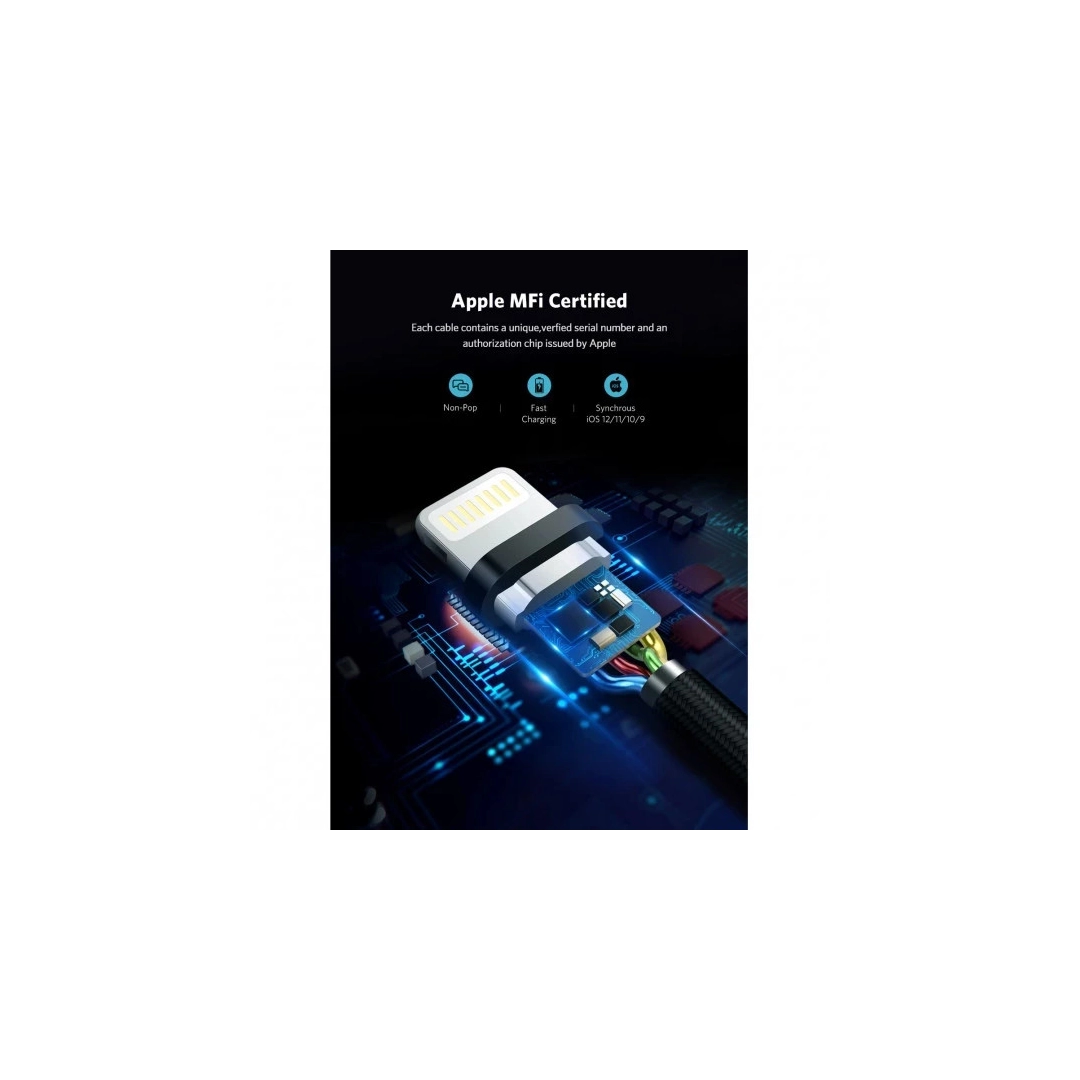 Кабель зарядний Ugreen US199 USB-A 2.0 - Lightning, MFI, 1.5 m Braided Alu Shell Fast Charge 60157 Кабель зарядний Ugreen US199 USB-A 2.0 - Lightning, MFI, 1.5 m Braided Alu Shell Fast Charge 60157