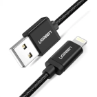 Кабель зарядний Ugreen US199 USB-A 2.0 - Lightning, MFI, 1.5 m Braided Alu Shell Fast Charge 60157 Кабель зарядний Ugreen US199 USB-A 2.0 - Lightning, MFI, 1.5 m Braided Alu Shell Fast Charge 60157