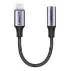 ЦАП і підсилювач Ugreen US211 3.5 mm Німецька Lightning Male Cable Braided with Aluminum Shell, 10 cm Black 30756 ЦАП і підсилювач Ugreen US211 3.5 mm Німецька Lightning Male Cable Braided with Aluminum Shell, 10 cm Black 30756