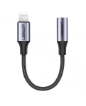 ЦАП і підсилювач Ugreen US211 3.5 mm Німецька Lightning Male Cable Braided with Aluminum Shell, 10 cm Black 30756