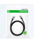 Кабель цифровий Ugreen US261 USB Type-C - USB Type-C Aluminum Shell, 1 m Gray Black 50150