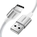 Кабель цифровий Ugreen US288 USB-A 2.0 - USB Type-C Aluminium Braid, 1.5 m White 60132 Кабель цифровий Ugreen US288 USB-A 2.0 - USB Type-C Aluminium Braid, 1.5 m White 60132