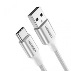 Кабель цифровий Ugreen US288 USB-A 2.0 - USB Type-C Aluminium Braid, 1.5 m White 60132 Кабель цифровий Ugreen US288 USB-A 2.0 - USB Type-C Aluminium Braid, 1.5 m White 60132