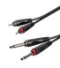 RACC150L2 Roxtone Готовий аудіо кабель, Роз'єми: 2xRCA-M - 2xJack 6,3 (Mono) -2 метра (Тюльпан-Джек)