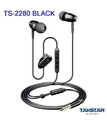 TS-2280 BLACK Takstar Навушники Hands-free / гарнітура Apple MFi сертифікат, ідеально сумісна з iPhone, iPad і iPod
