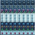 JB-GL8P JB sound Активний мікшерний пульт 8 каналів, процесор ефектів 32-біт, 99DSP програм, 2х500Вт на 4Ом ,2х300Вт на 8Ом