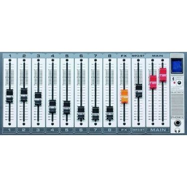 JB-GL8P JB sound Активний мікшерний пульт 8 каналів, процесор ефектів 32-біт, 99DSP програм, 2х500Вт на 4Ом ,2х300Вт на 8Ом