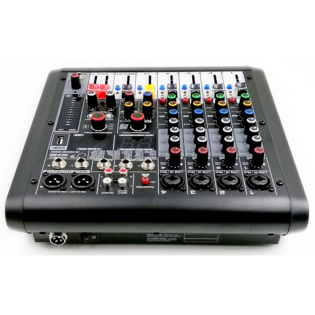 JB-400DSP JB sound Мікшерний пульт 4 канали, процесор ефектів 32-біт, 99DSP JB-400DSP JB sound Мікшерний пульт 4 канали, процесор ефектів 32-біт, 99DSP