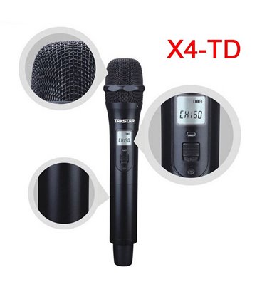 X4-TD Takstar Ручний вокальний мікрофон для 4х канальної радіосистеми Takstar X4 (обрана опція до приймача X4)