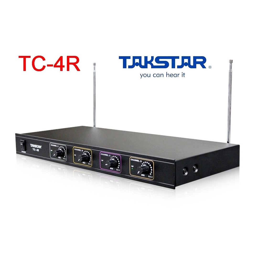 TC4R Takstar Приймач радіосистеми 4х канальний на 4 передавача з вільним вибором конфігурації пристроїв, що підключаються