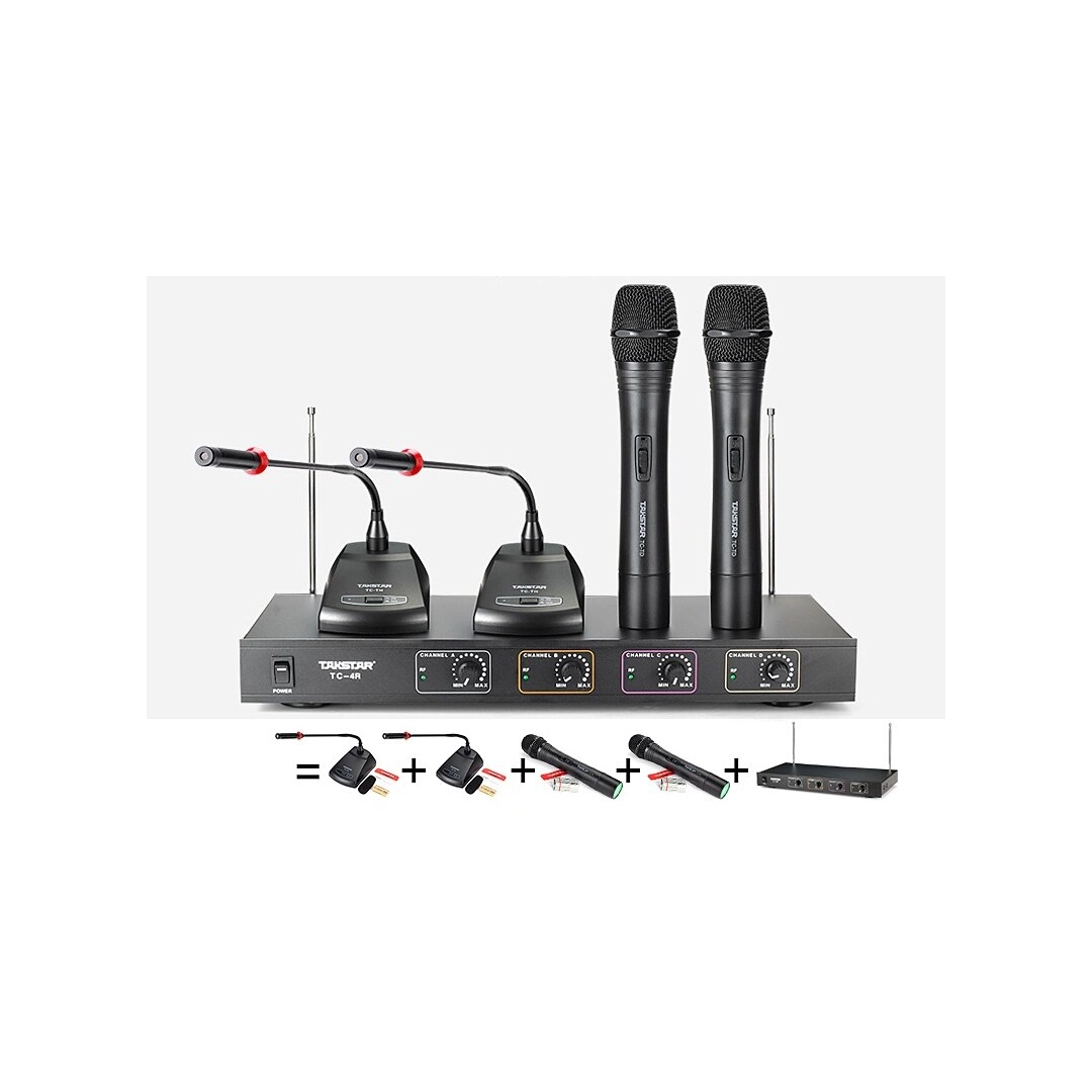 TC4R Takstar Приймач радіосистеми 4х канальний на 4 передавача з вільним вибором конфігурації пристроїв, що підключаються