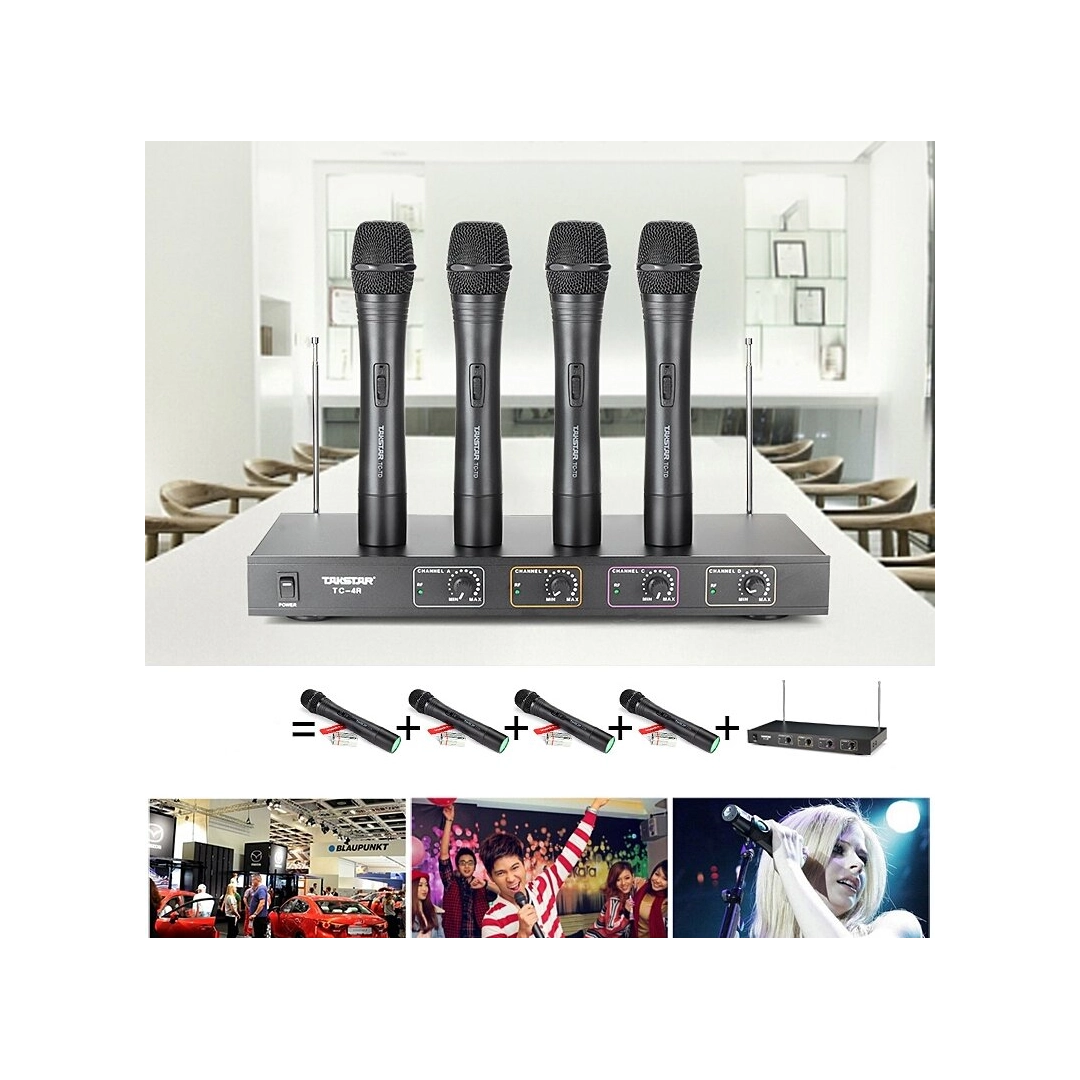 TC4R Takstar Приймач радіосистеми 4х канальний на 4 передавача з вільним вибором конфігурації пристроїв, що підключаються