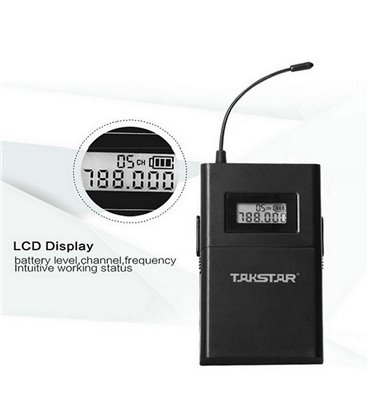 WPM-200R Несуча частота: 780-789 МГц - напоясний приймач для системи персонального моніторингу WPM-200, в комплекті з навушникам