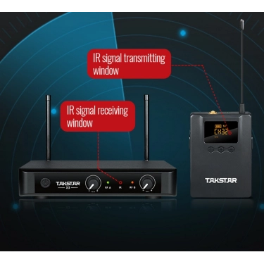 Бездротовий наголовний/петличний мікрофон ТАКСТАР X3PP UHF