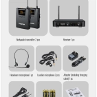 Бездротовий наголовний/петличний мікрофон ТАКСТАР X3PP UHF Бездротовий наголовний/петличний мікрофон ТАКСТАР X3PP UHF