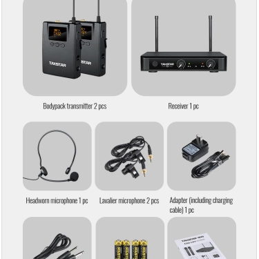 Бездротовий наголовний/петличний мікрофон ТАКСТАР X3PP UHF