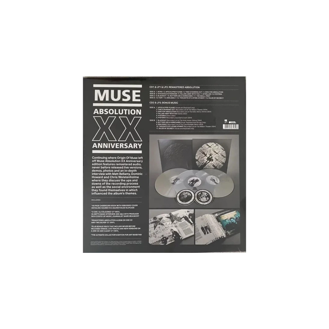 Вінілова платівка LP5 Muse: Absolution - Xx Anniversary - Silver & Clear Vinyl Вінілова платівка LP5 Muse: Absolution - Xx Anniversary - Silver & Clear Vinyl