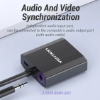 Перехідник Vention VGA-HDMI, 0.15 m, зі звуком та живленням (ACEB0) Перехідник Vention VGA-HDMI, 0.15 m, зі звуком та живленням (ACEB0)