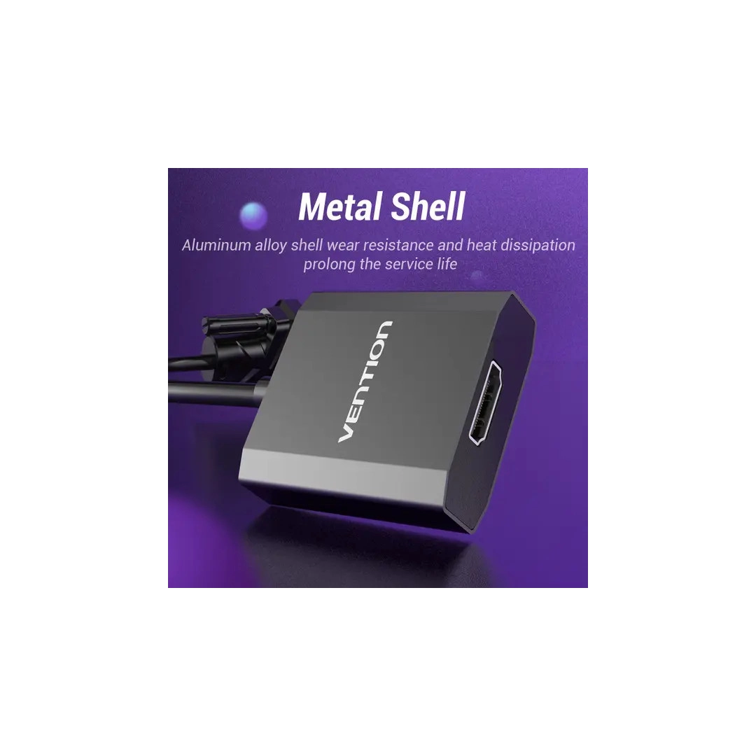Перехідник Vention VGA-HDMI, 0.15 m, зі звуком та живленням (ACEB0) Перехідник Vention VGA-HDMI, 0.15 m, зі звуком та живленням (ACEB0)
