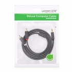 Аудіокабель Ugreen AV102 3.5 mm to 2RCA Audio Cable, 2 m Gray 10510 Аудіокабель Ugreen AV102 3.5 mm to 2RCA Audio Cable, 2 m Gray 10510