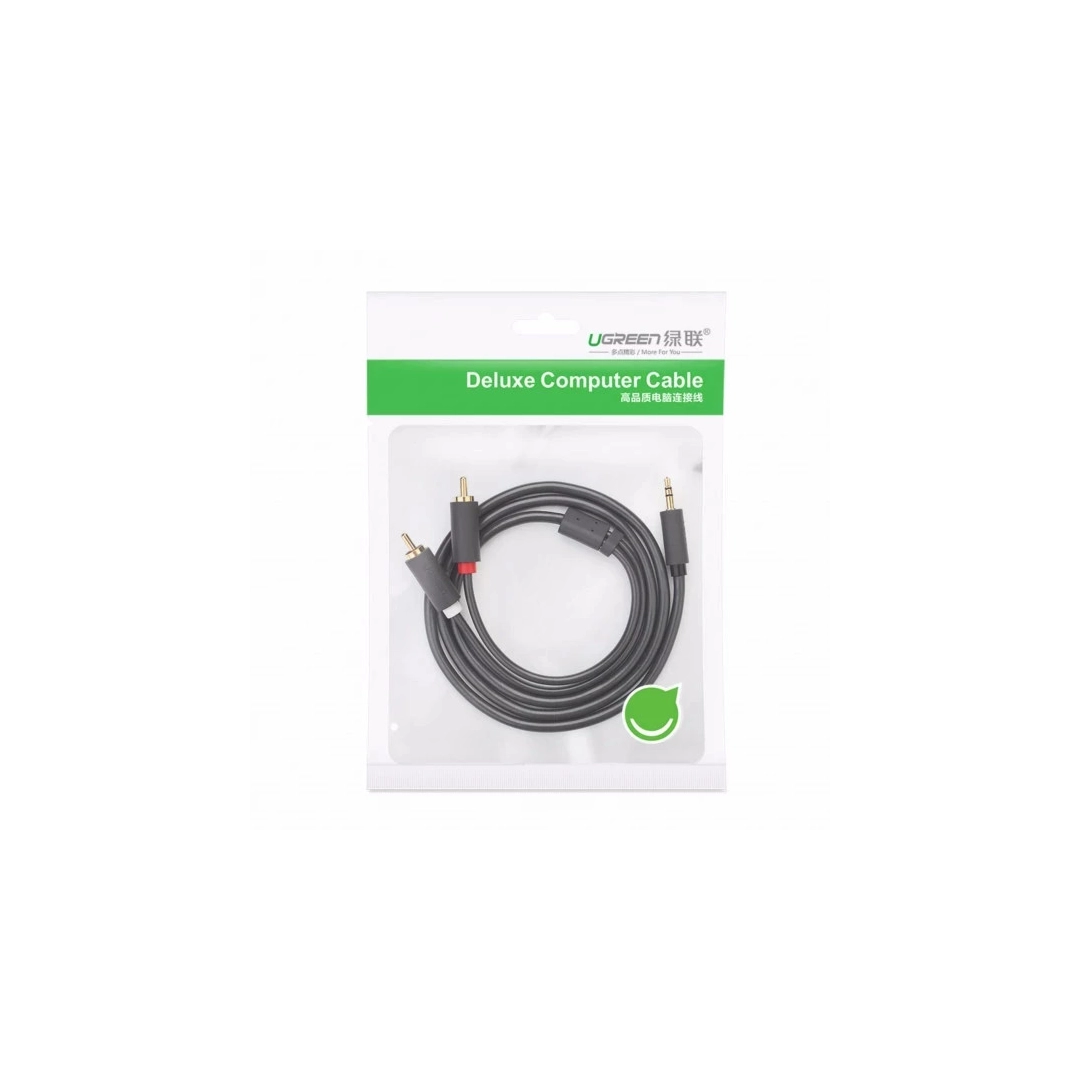 Аудіокабель Ugreen AV102 3.5 mm to 2RCA Audio Cable, 2 m Gray 10510 Аудіокабель Ugreen AV102 3.5 mm to 2RCA Audio Cable, 2 m Gray 10510