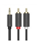 Аудіокабель Ugreen AV102 3.5 mm to 2RCA Audio Cable, 2 m Gray 10510