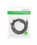 Аудіокабель Ugreen AV102 3.5 mm to 2RCA Audio Cable, 1 m Gray 10772