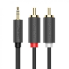 Аудіокабель Ugreen AV102 3.5 mm to 2RCA Audio Cable, 1 m Gray 10772 Аудіокабель Ugreen AV102 3.5 mm to 2RCA Audio Cable, 1 m Gray 10772