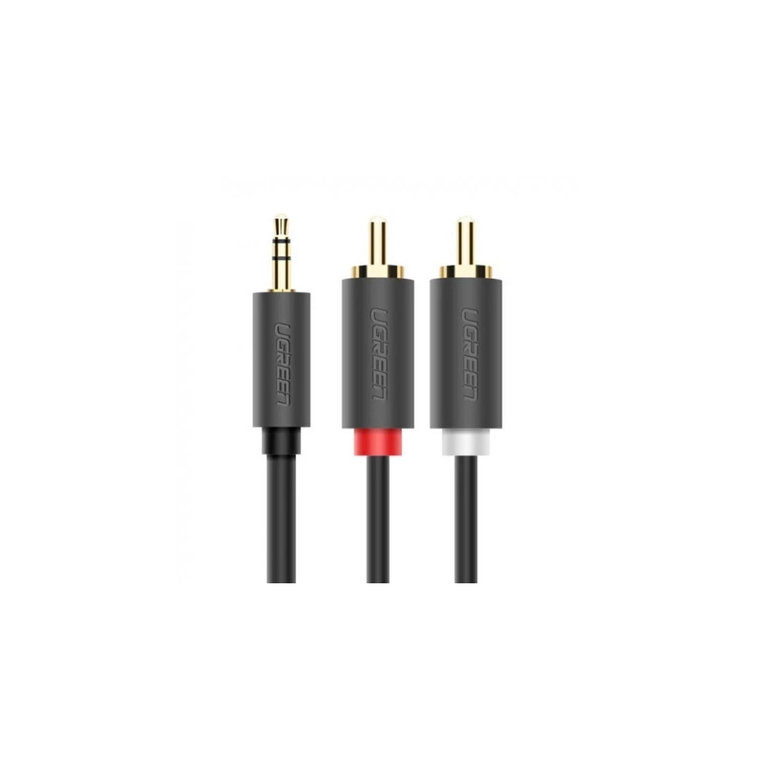 Аудіокабель Ugreen AV102 3.5 mm to 2RCA Audio Cable, 1 m Gray 10772 Аудіокабель Ugreen AV102 3.5 mm to 2RCA Audio Cable, 1 m Gray 10772