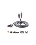 Аудіокабель Ugreen AV104 2RCA to 2RCA Audio Cable, 1 m Black 30747