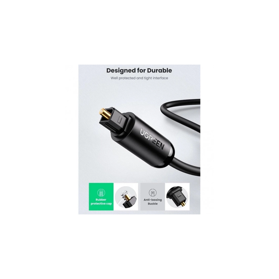 Оптичний аудіокабель Ugreen AV122 Toslink-Toslink Optical Audio Cable, 2 m 70892