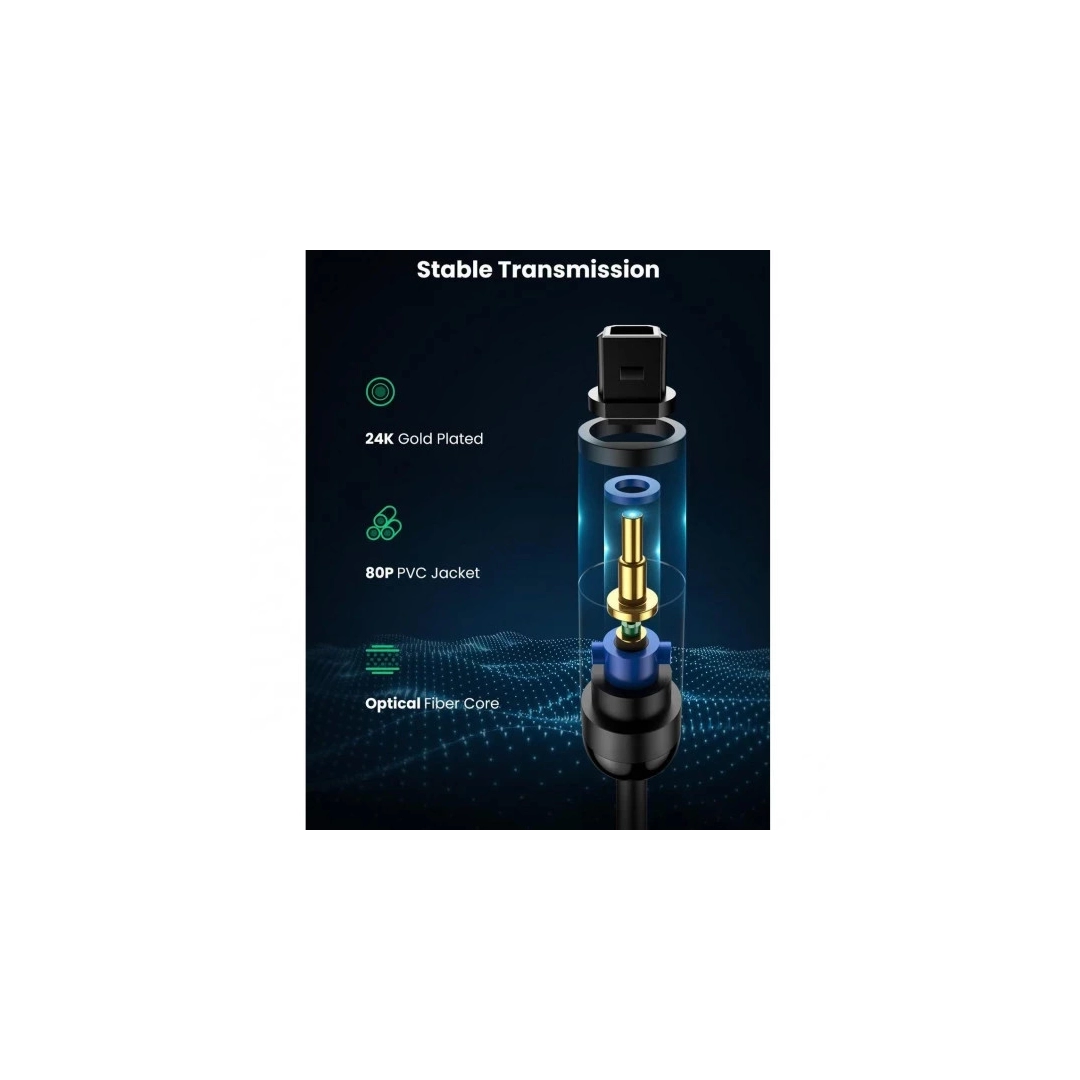 Оптичний аудіокабель Ugreen AV122 Toslink-Toslink Optical Audio Cable, 2 m 70892