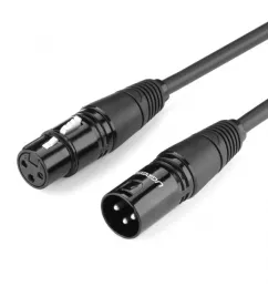 Мікрофонний кабель Ugreen AV130 XLR Male to Female, 3 m Black 20711