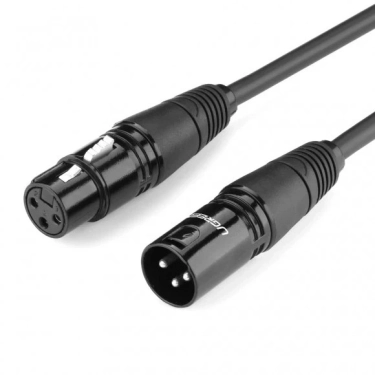 Мікрофонний кабель Ugreen AV130 XLR Male to Female, 2 m Black 20710