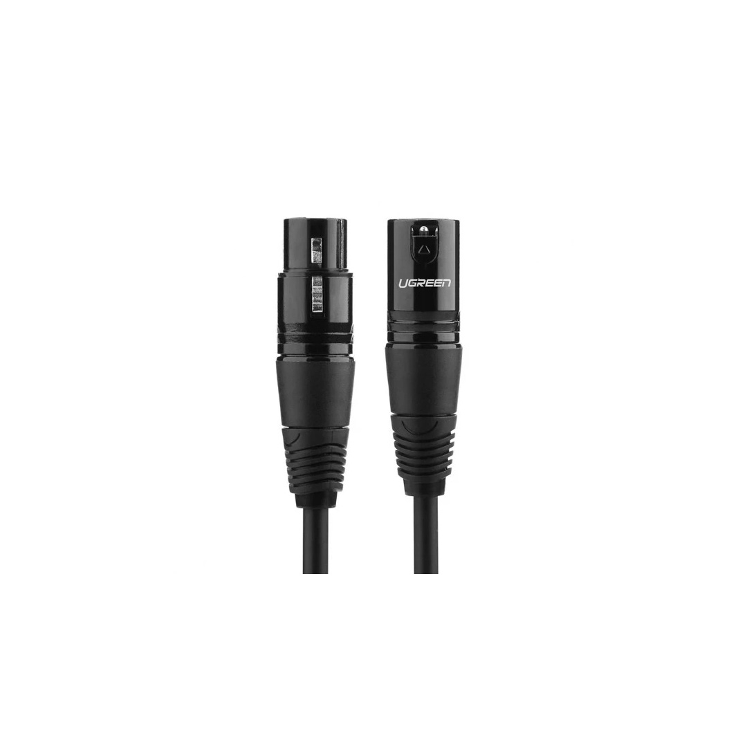 Мікрофонний кабель Ugreen AV130 XLR Male to Female, 1 m Black 20708 Мікрофонний кабель Ugreen AV130 XLR Male to Female, 1 m Black 20708