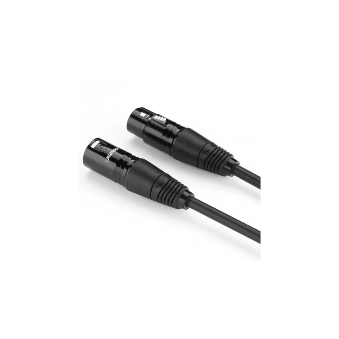Мікрофонний кабель Ugreen AV130 XLR Male to Female, 1 m Black 20708 Мікрофонний кабель Ugreen AV130 XLR Male to Female, 1 m Black 20708
