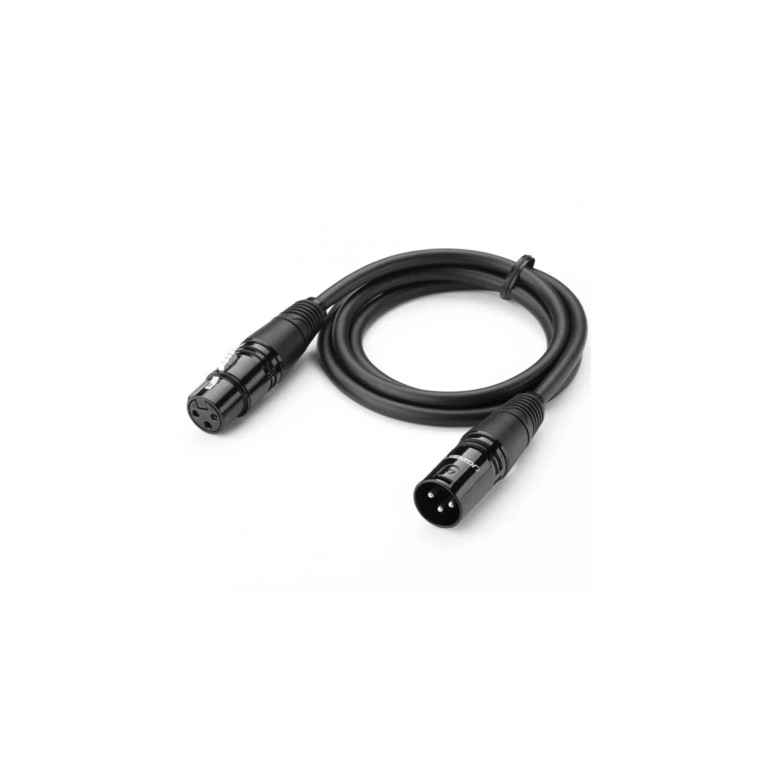 Кабель микрофонный Ugreen AV130 XLR Male to Female, 1 m Black 20708